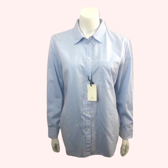 Gap Boyfriend fitted Oxford Blue Button Down Shirt - Picture 2 of 15